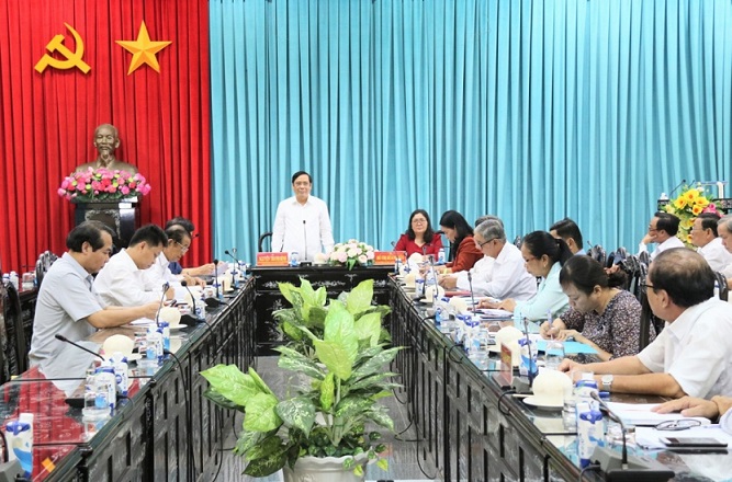 Nguyễn Thanh Bình phát biểu tại buổi làm việc